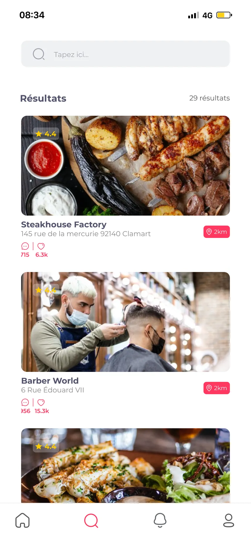 Résultats de recherche de commerces